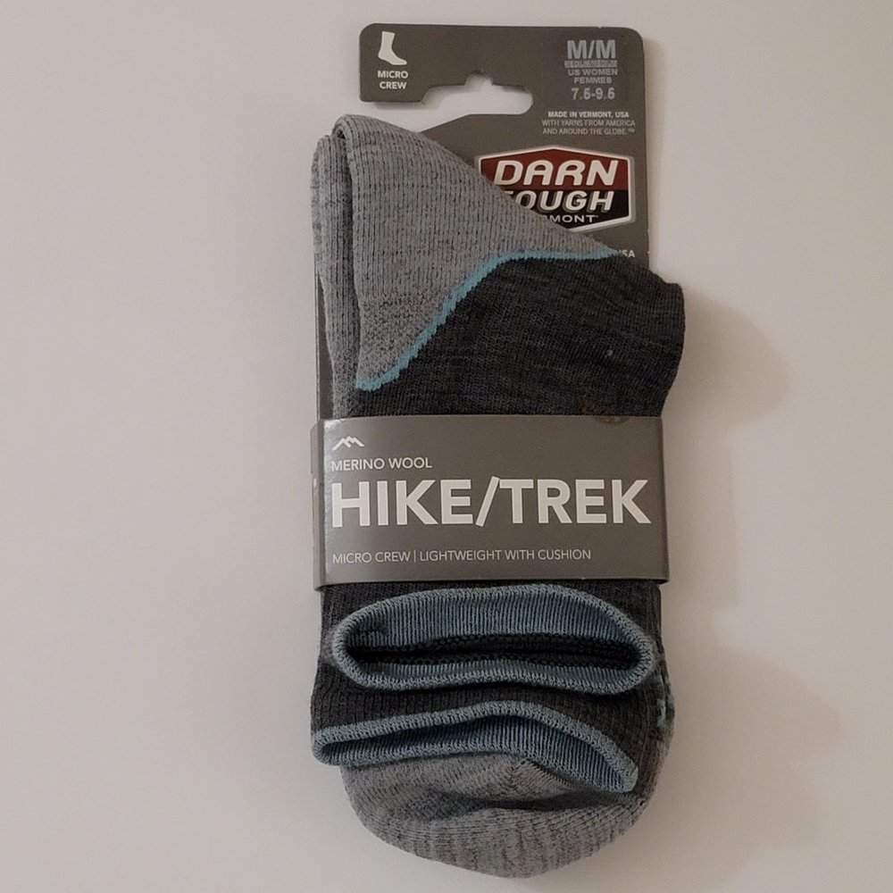 Darn Tough Women's Micro Crew Merino Wool Hiking Socks Size M 7.5 - 9.5